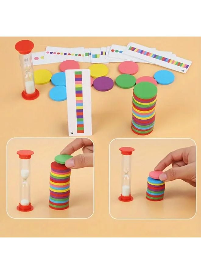 لعبة الذاكرة رقائق الخشب مع المؤقت وبطاقات التعلم لعبة تعليمية لتحسين التركيز ومهارات التفكير - Image 2