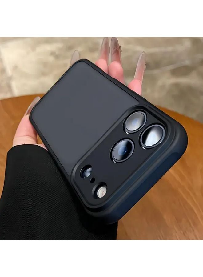 Matte Translucent Camera Protection Phone Case For iPhone 14 Pro Max Black - Image 1