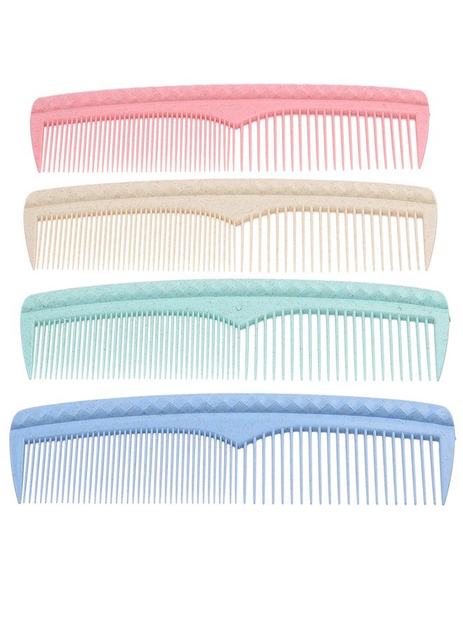 Kare Kind Kare & Kind Hair Combs Set - Colorful 4 pcs Durable Plastic Combs - (7.46 inches) - Coarse and Fine Tooth - For Combing, Hairstyling, Trimming, Cutting - Home and Hair Salons - For Men, Women, Kids - Image 1