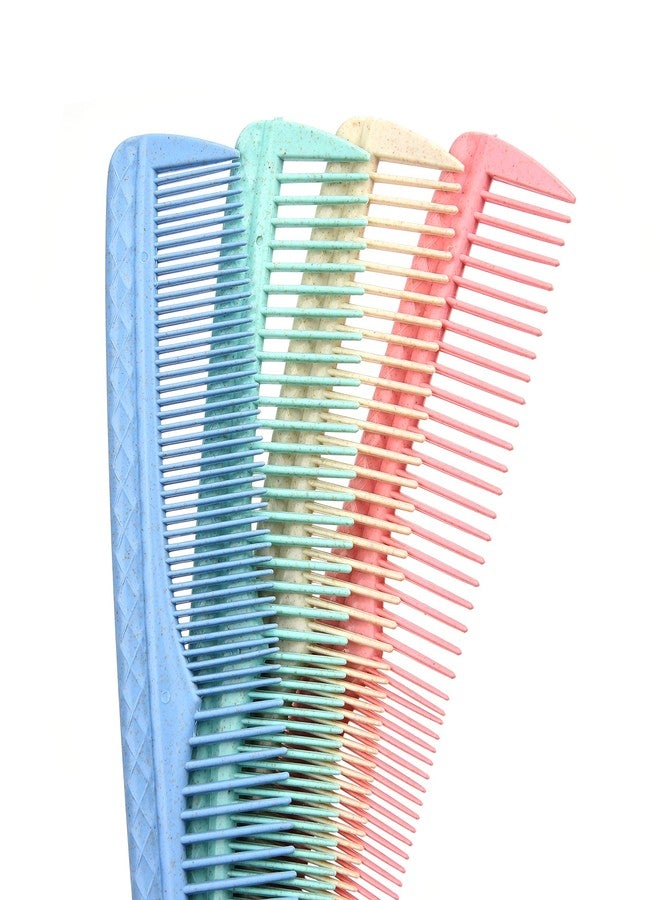 Kare Kind Kare & Kind Hair Combs Set - Colorful 4 pcs Durable Plastic Combs - (7.46 inches) - Coarse and Fine Tooth - For Combing, Hairstyling, Trimming, Cutting - Home and Hair Salons - For Men, Women, Kids - Image 4