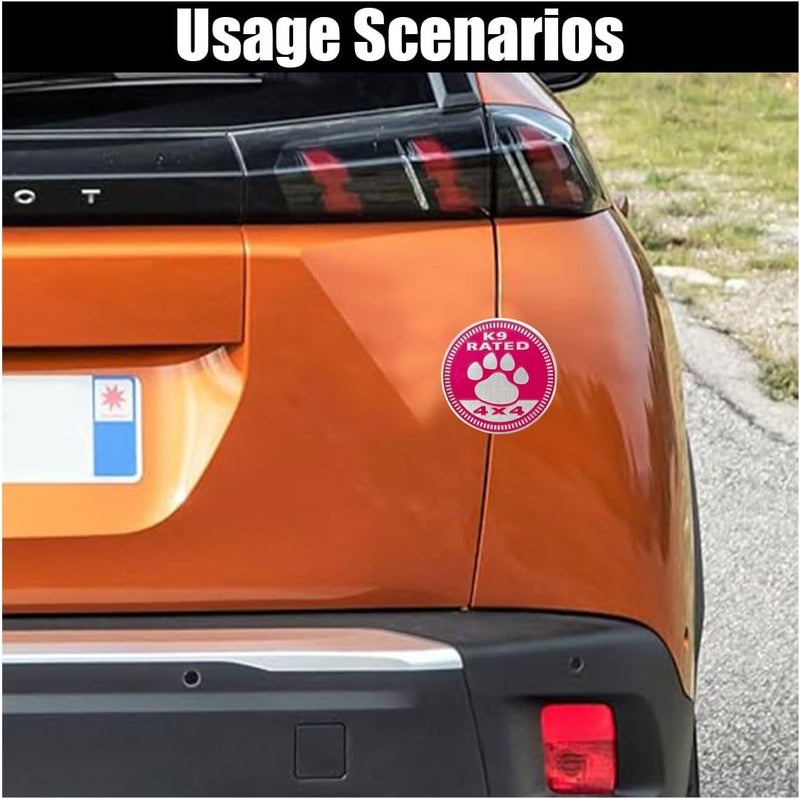 GLSOWEE K9 Badge Rated Car Emblem, 4 x 4 3D Metal Car Badge Decals Stickers Round Emblem Decals, Auto Exterior Emblems Badge Compatible with Vehicles Trucks SUV RV (K9 Rated) - Image 5