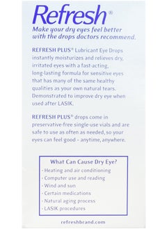 REFRESH Plus Lubricant Eye Drops, Preservative-Free, 0.01 Fl Oz Single-Use Containers, 50 Count, Packaging May Vary  - Image 2