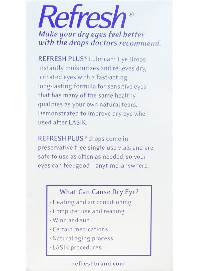 REFRESH Plus Lubricant Eye Drops, Preservative-Free, 0.01 Fl Oz Single-Use Containers, 50 Count, Packaging May Vary  - Image 2
