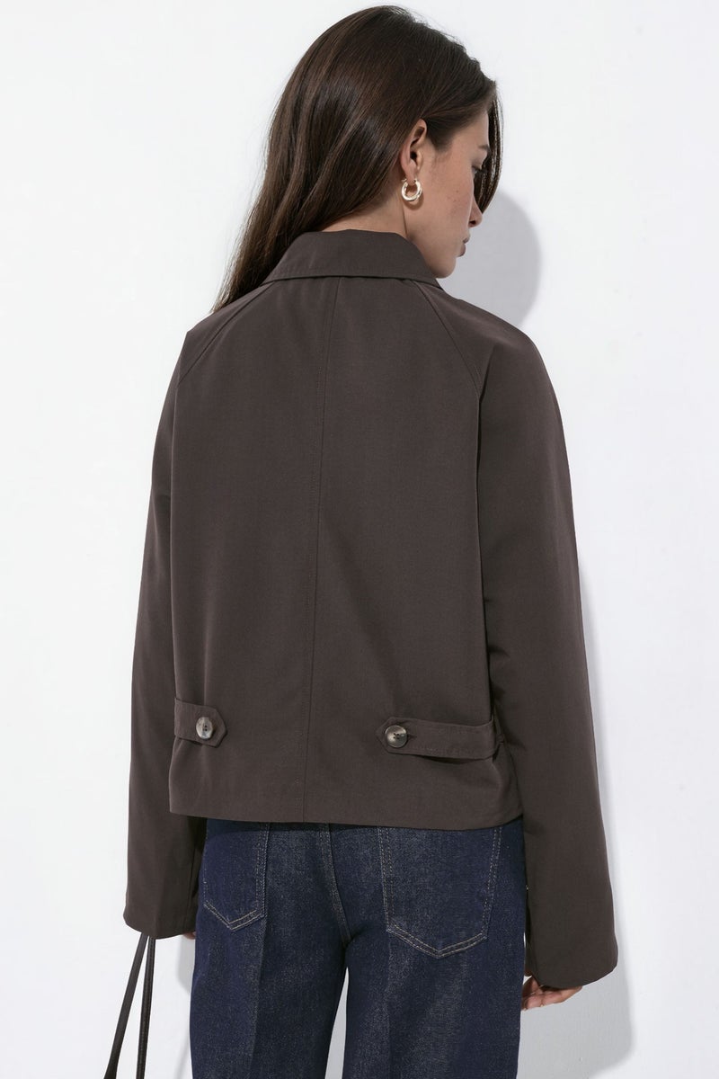 HICCUP Buttoned Jacket with Plaid Lining - Image 3