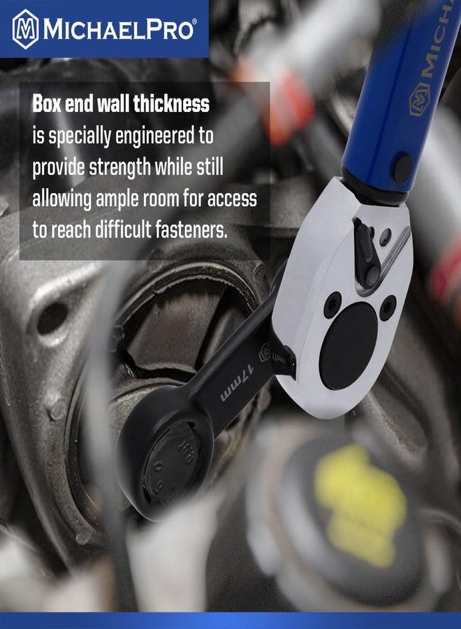 MichaelPro مجموعة تمديد محول عزم الدوران من MichaelPro، مكونة من 12 قطعة، بمقبض عض مانع للانزلاق، ومحول عزم دوران 3/8 متري، ووصلات بطول 2 بوصة لعزم الدوران في الأماكن التي يصعب الوصول إليها، ومحول تمديد مفتاح عزم الدوران - Image 3