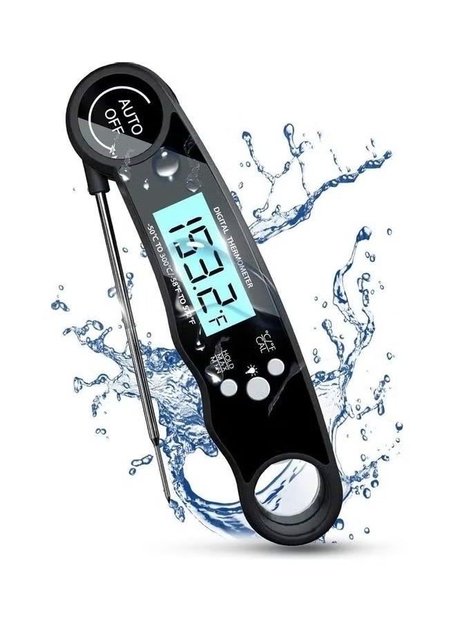 Olliwon Digital Food Thermometer Black/Grey - Image 1