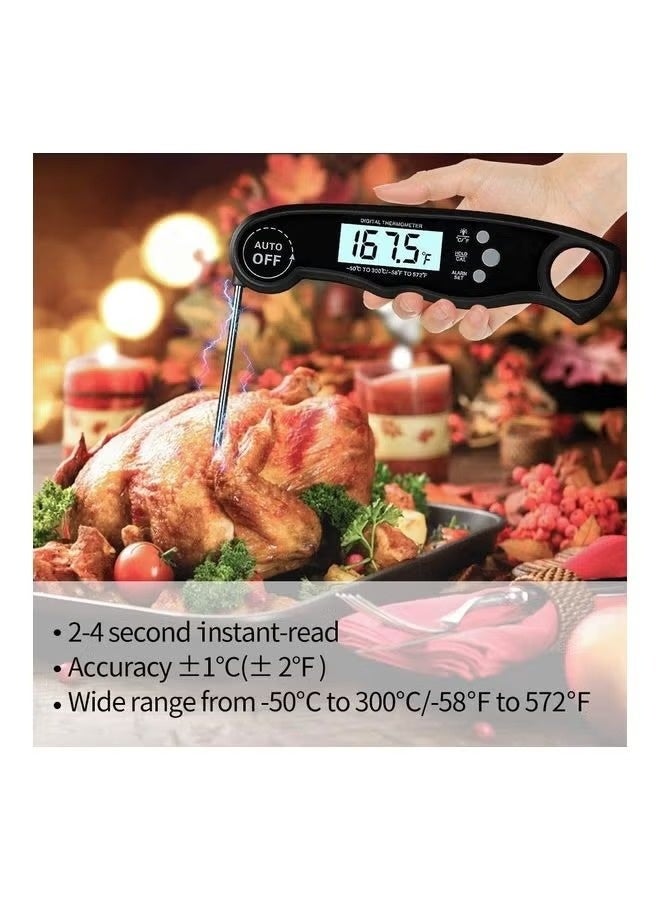 Olliwon Digital Food Thermometer Black/Grey - Image 3