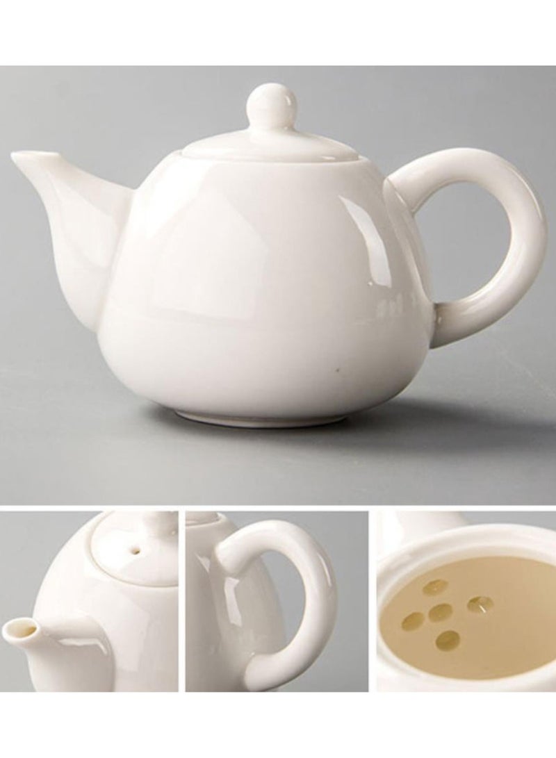 Jingke Pure Hand-made Teapots Kung Fu Teapots Household Teapots Exquisite Ceramic Tea Sets,Chinese white white tea teapot 200ml - Image 3
