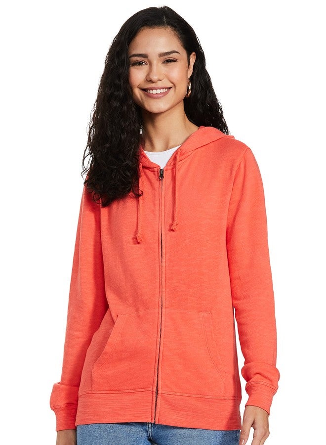 Marks & Spencer Women Casual Sweatshirt, BRIGHT ORANGE, S - Image 1