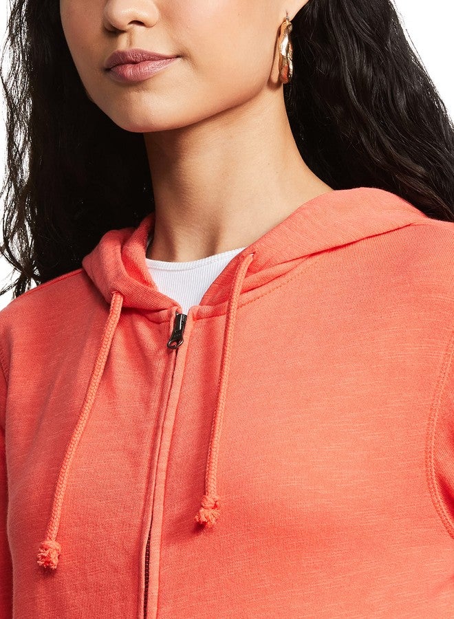 Marks & Spencer Women Casual Sweatshirt, BRIGHT ORANGE, S - Image 3