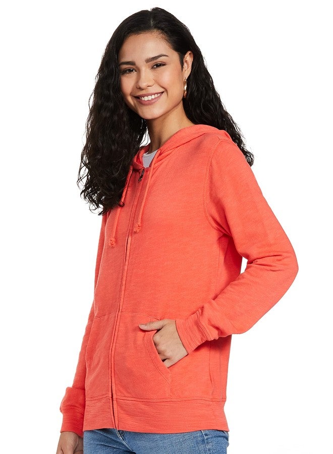 Marks & Spencer Women Casual Sweatshirt, BRIGHT ORANGE, S - Image 2