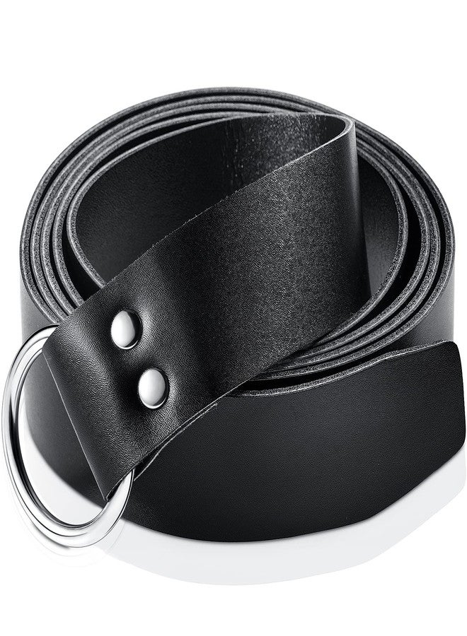 زانماي حزام جلدي من العصور الوسطى للهالوين، إكسسوار لإعادة تمثيل عصر النهضة الفايكنج، حزام قرصان للرجال والنساء، حزام حلقي (أسود، 75 بوصة) - Image 1