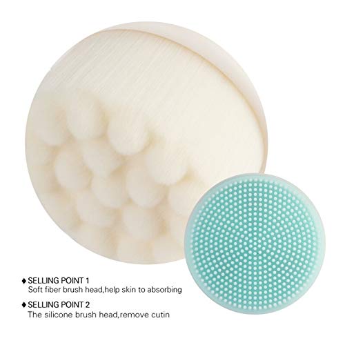 Mockery Manual Facial Cleansing Exfoliating Brush with Ultra Fine Soft Bristles Pore Deep Cleansing, Exfoliation, Makeup, Acne, Dead Skin, Silicone Double Side Face Scrub Brush for Massaging (Pink) - Image 3