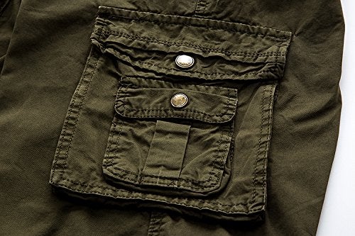 Leward Men's Cotton Twill Cargo Shorts Outdoor Wear Lightweight (US, Numeric, 34, Regular, Regular, Army Green) - Image 5