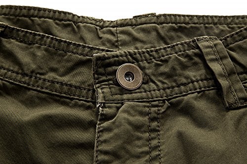 Leward Men's Cotton Twill Cargo Shorts Outdoor Wear Lightweight (US, Numeric, 34, Regular, Regular, Army Green) - Image 3