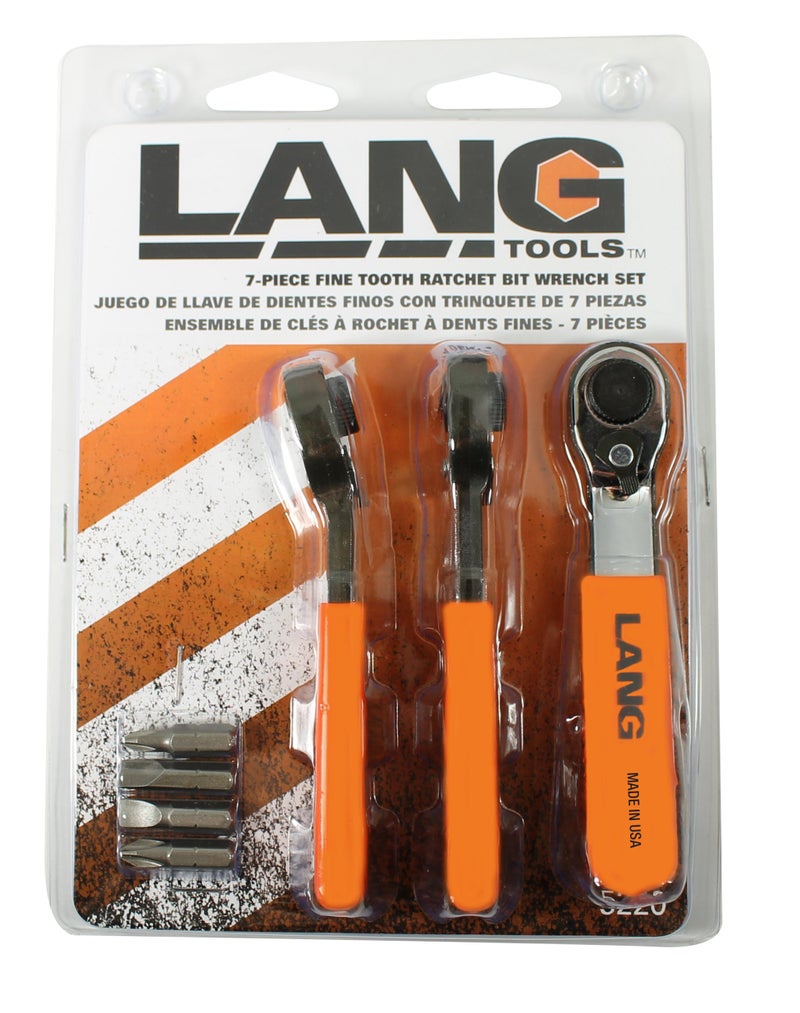 Lang Tools 5220 7-Piece Fine Tooth Bit Wrench Set , Black - Image 3