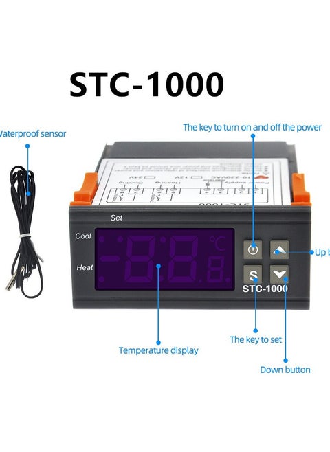 220V Digital STC-1000 Temperature Controller Thermostat Sensor