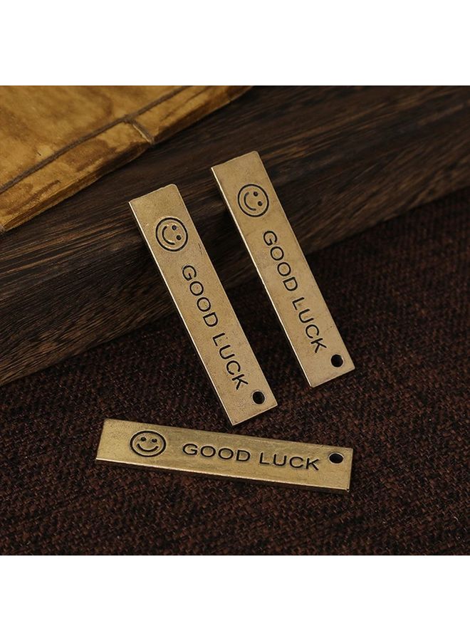 مسطرة صغيرة محمولة محفورة من النحاس العتيق لقياس الوجه المبتسم المحظوظ - Image 4