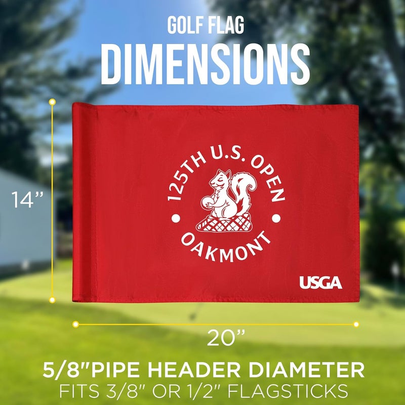 COGOLFING Standard Golf Flag U.S.Tour 2025, Tube Insert, 14x20 Inch 420D Nylon Dual-Sided Silk-Screen, Ideal for Practice Putting Green, Driving Range, Course, Club, Red, 1-Pack - Image 4