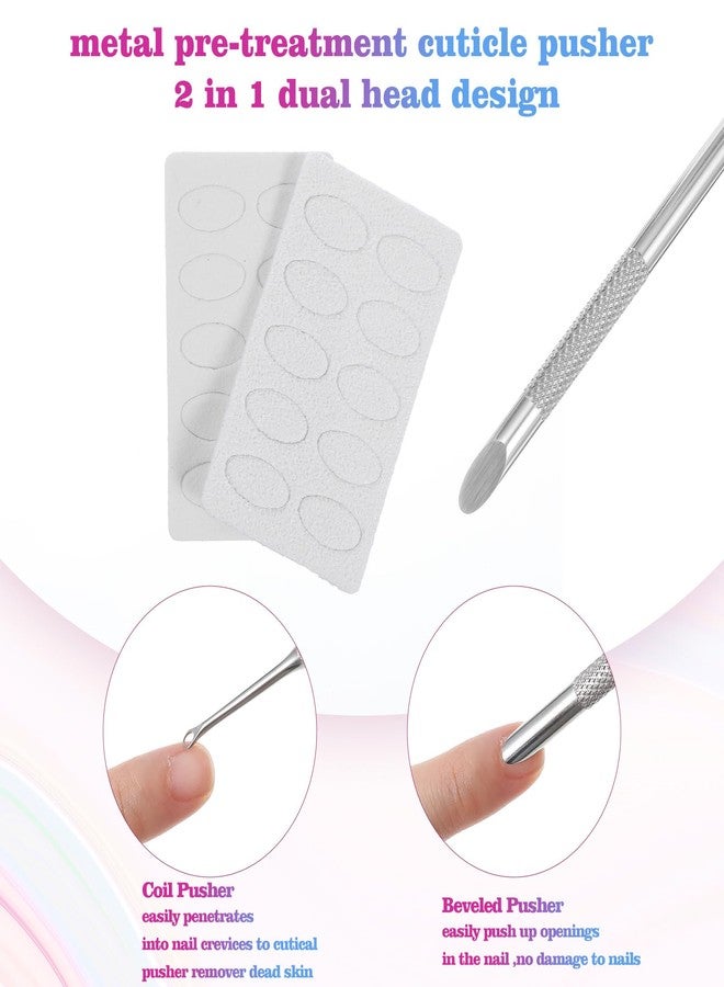 Shimmeroo Cuticle Scraper with 2 Ends,Small Loop Nail Cuticle Pusher Tool Nail Scraper for Salons Or Home Use(1 Nails Files +2 Sandpapers+1 Leather Case) - Image 4