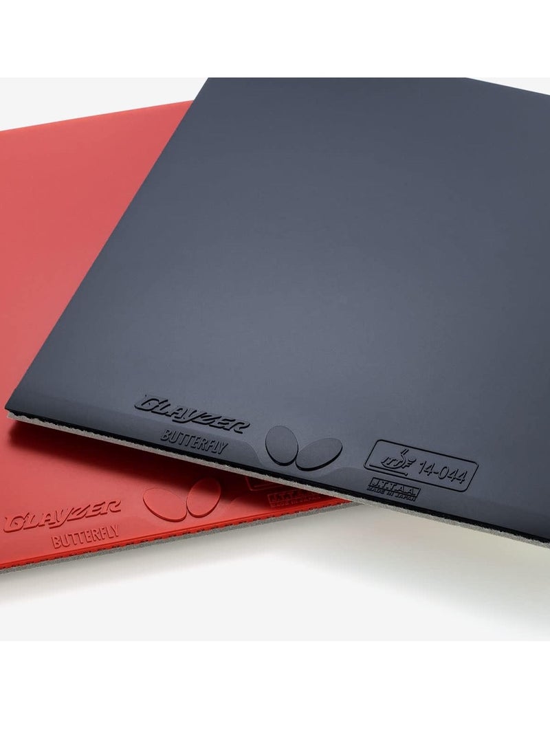 باترفلاي مطاط تنس طاولة احترافي Butterfly Glayzer أحمر (2.1 مم) - Image 2