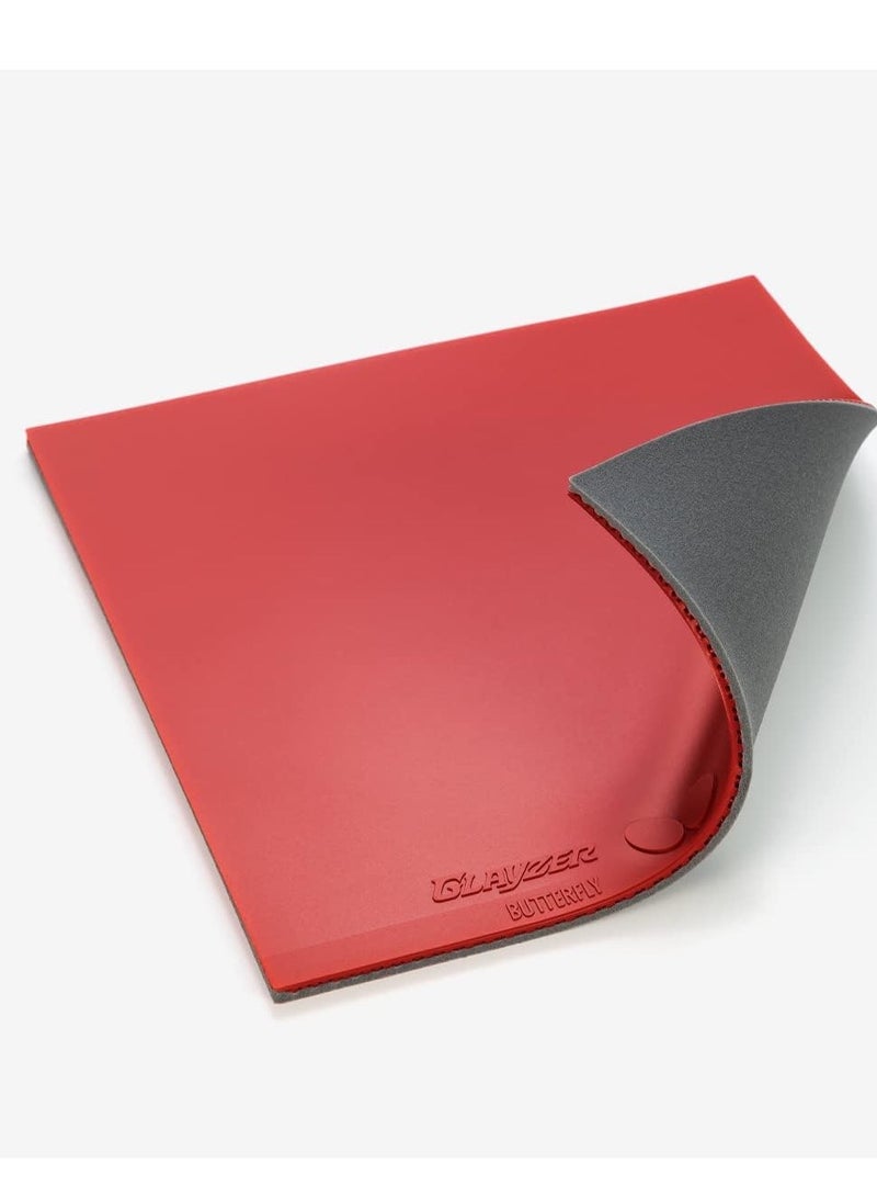 باترفلاي مطاط تنس طاولة احترافي Butterfly Glayzer أحمر (2.1 مم) - Image 4