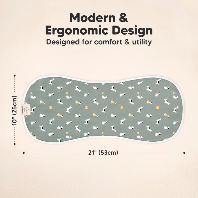 KeaBabies 5-Pack Muslin Burp Cloths Baby Boy, Girl - Very Absorbent Baby Burp Cloth Rags, 8-Layers Viscose Derived from Bamboo Cotton Muslin Towel, Super Soft Spit Up Rags, No Shrink Washcloths (Pets & Paws) - Image 2