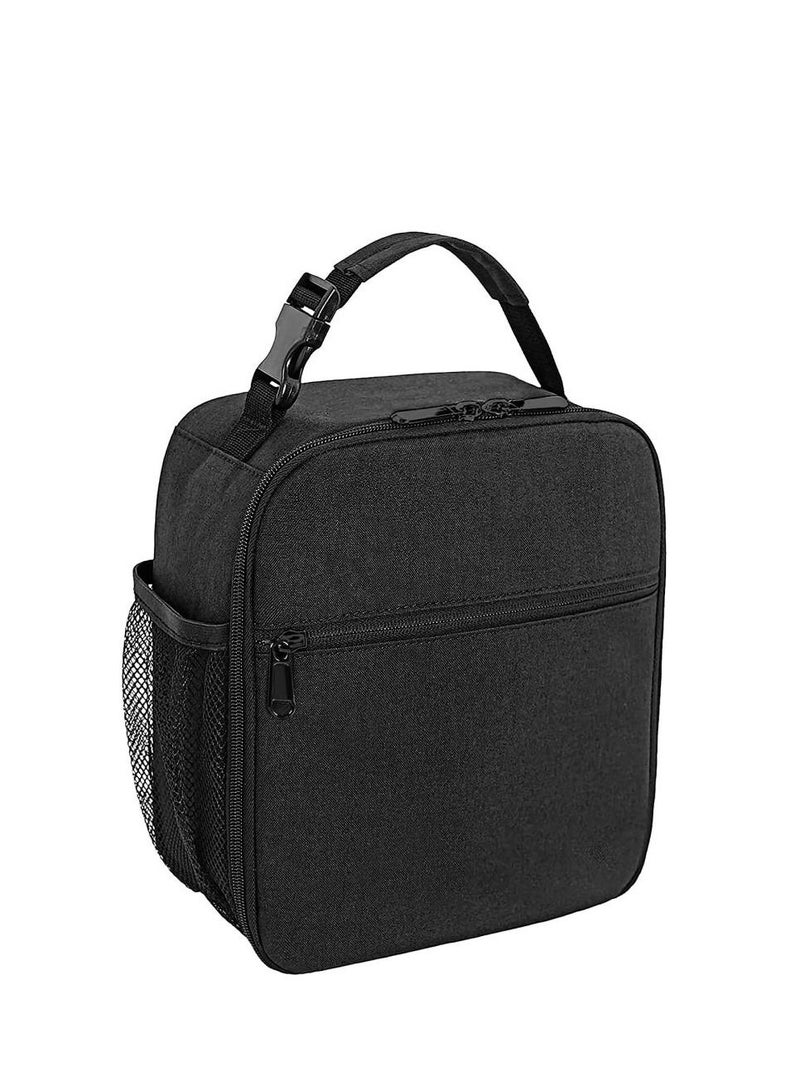 عربست Lunch Box for Men Women Adults, Insulated Small Lunch Bag for Office Work Travel Picnic Reusable Portable Soft Lunchbox for Men Women Adult Black  - Image 1