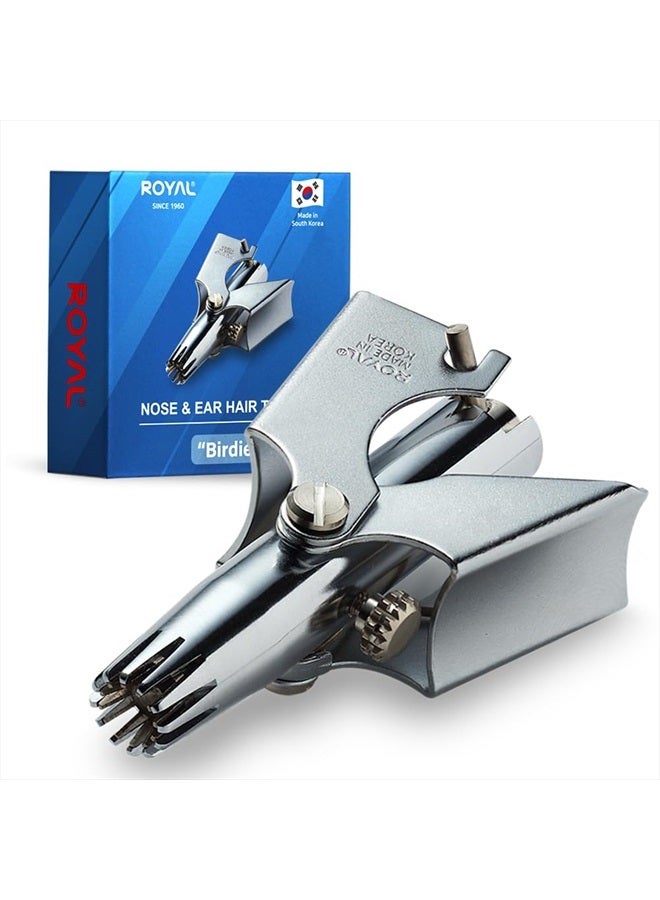 Royal [Made in Korea] Nose Hair Trimmer for Men Birdie, Manual, Battery-Free, Waterproof, Painless with Twelve Dual-Edged Blades, Patented Mechanism ET-4 - Image 1