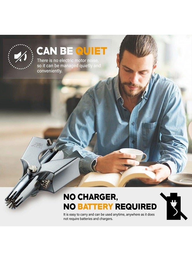 Royal [Made in Korea] Nose Hair Trimmer for Men Birdie, Manual, Battery-Free, Waterproof, Painless with Twelve Dual-Edged Blades, Patented Mechanism ET-4 - Image 4