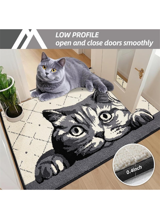EBREEZZ Cute Cat Design Door Mat – Non-Slip Decorative Floor Rug for Home Entrance, Living Room & Bedroom - Image 4