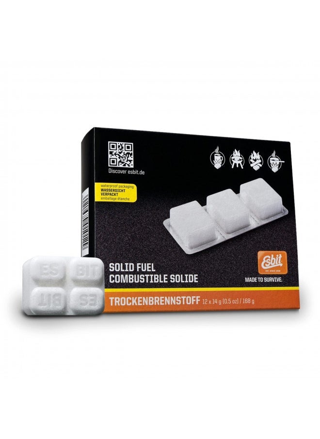 Esbit - Esbit 1300-Degree Smokeless Solid 14G Fuel Tablets For Backpacking, Camping, And Emergency Prep, 12 Pieces - Image 1