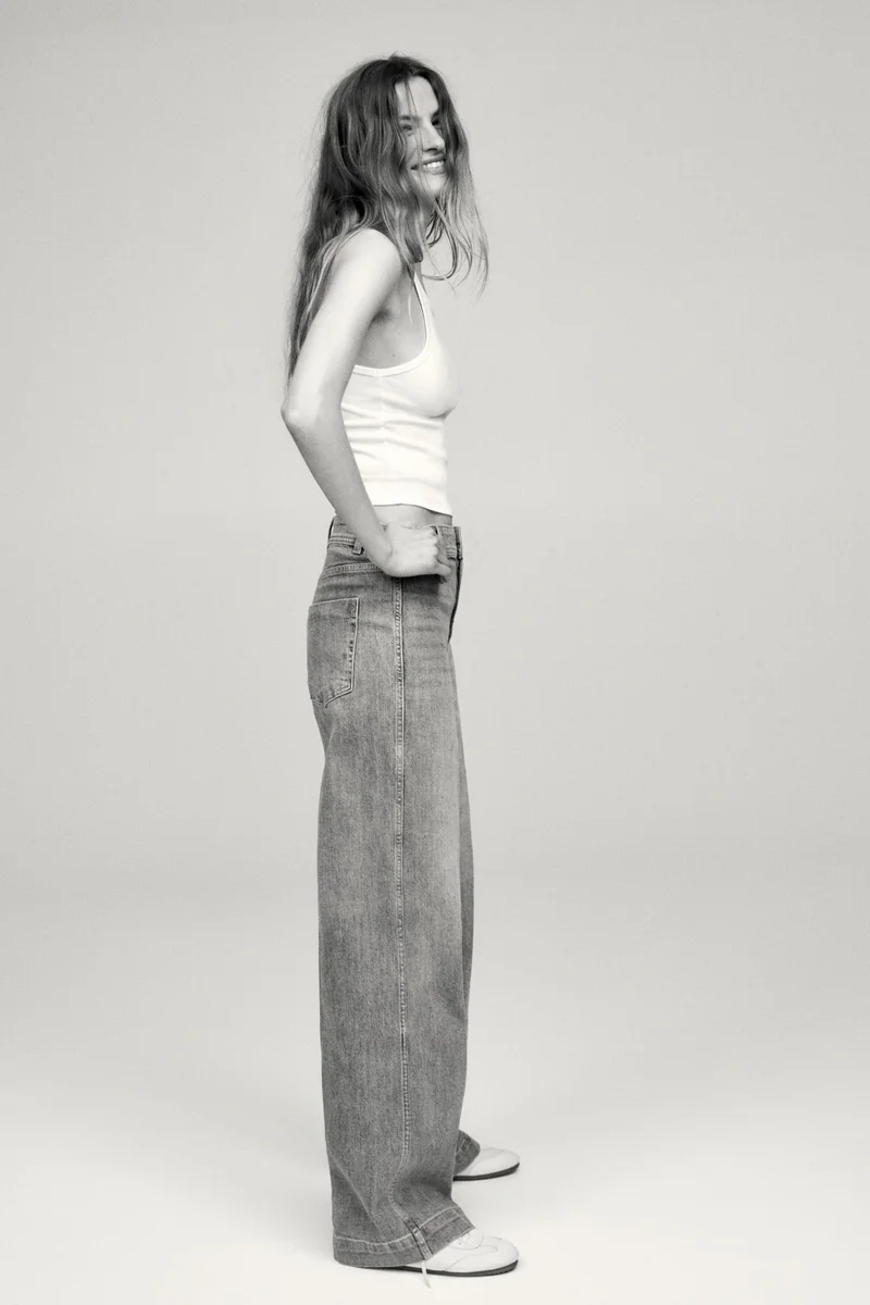 H&M  Wide High Jeans for Women | Best Price UAE