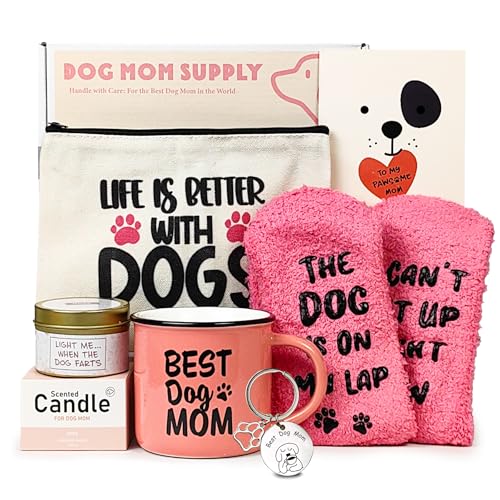 LUICONMO Dog Mom Gifts For Women, Dog Lover Gifts, Mothers Day Gift for Mom Daughter Unique Birthday Gift, Christmas idea Set with 10oz Ceramic Coffee Mug for Dog-loving Friend - Image 1