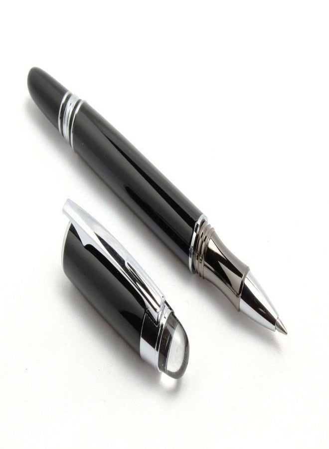 Abaj Exclusive Shine Black & Checks Starwalker Roller Ball Pen Gift Set - Image 3