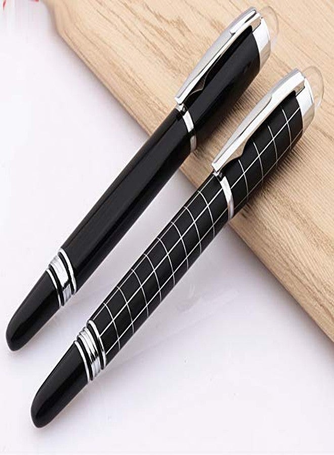 Abaj Exclusive Shine Black & Checks Starwalker Roller Ball Pen Gift Set - Image 5