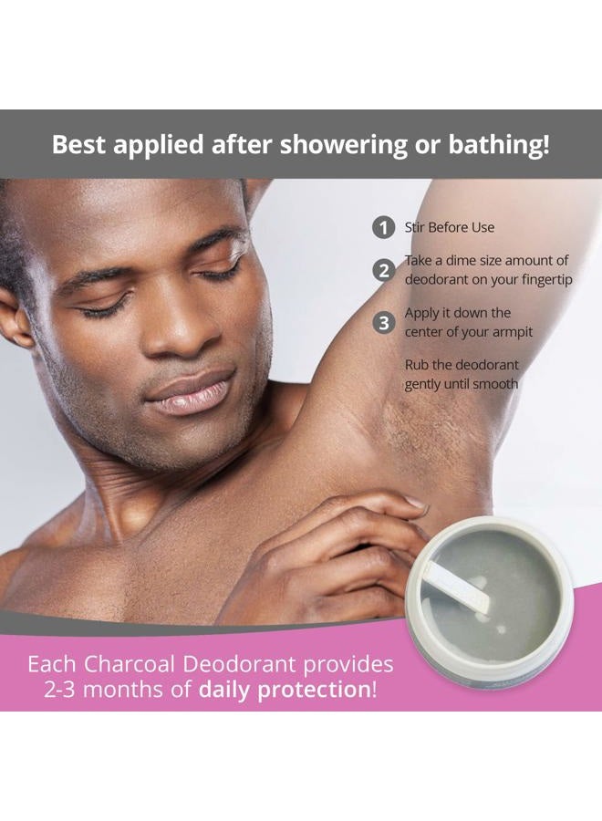 Xemz Natural Deodorant with Activated Charcoal | For Men & Women | Long-Lasting, EWG Verified, Vegan, Aluminum Free, Cruelty-Free, No Aluminum, No Parabens, BPA Free | Lavender Scent by Purelygreat - Image 4
