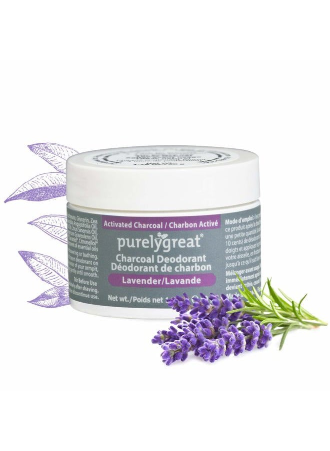 Xemz Natural Deodorant with Activated Charcoal | For Men & Women | Long-Lasting, EWG Verified, Vegan, Aluminum Free, Cruelty-Free, No Aluminum, No Parabens, BPA Free | Lavender Scent by Purelygreat - Image 1