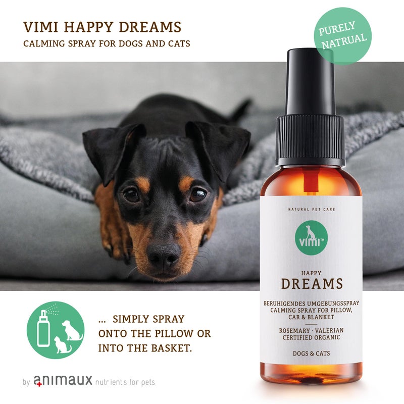 animaux vimi - Happy Dreams I Basket and Environment Spray for Dogs and Cats I Supports Calming and Well-Being with Rosemary and Valerian - Image 3