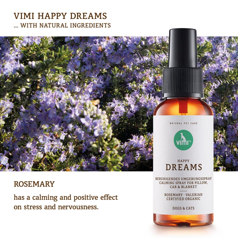 animaux vimi - Happy Dreams I Basket and Environment Spray for Dogs and Cats I Supports Calming and Well-Being with Rosemary and Valerian - Image 5