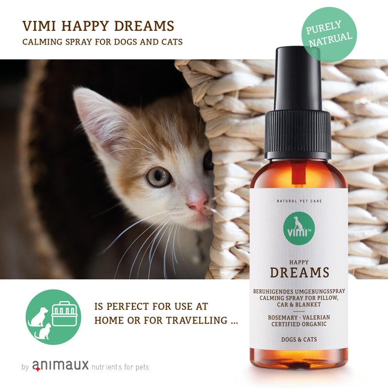 animaux vimi - Happy Dreams I Basket and Environment Spray for Dogs and Cats I Supports Calming and Well-Being with Rosemary and Valerian - Image 2