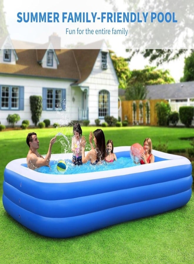 RATSAW Inflatable Swimming Pool for Kids Adult 260 x 160 x 60cm Thickened for Indoor Outdoor Garden Backyard Family Summer Water Party - Image 4