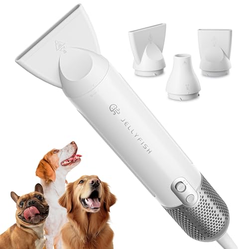 Jellyfish Dog Dryer for Pet Grooming,Handheld 1.21lb Lightweight Dog Hair Dryer 2 Speeds 4 Temp,Portable High Velocity Dog Blow Dryer for Trave Home - Image 1