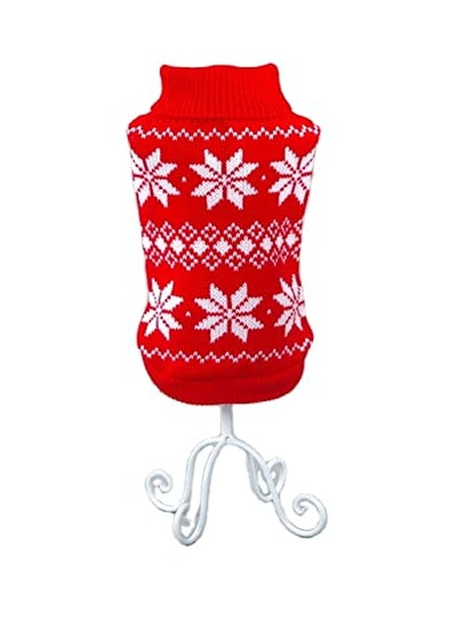 Gojira Pet Dog Cat Woolen Sweater Winter Clothes for Small Breed - Red - XXL - Image 1