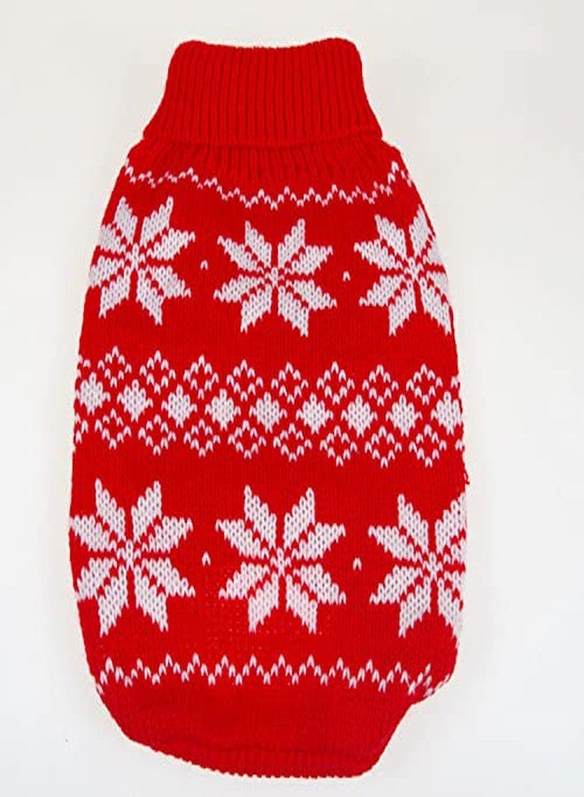 Gojira Pet Dog Cat Woolen Sweater Winter Clothes for Small Breed - Red - XXL - Image 3