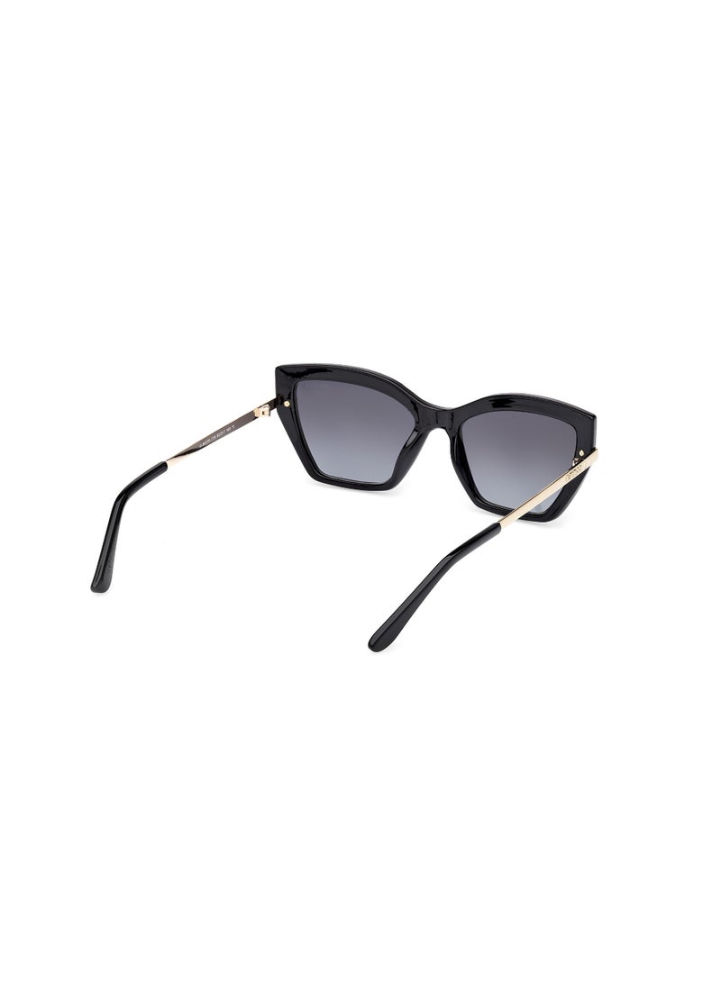 GUESS FULL RIM FEMALE RECTANGULAR BLACK INJECTED SUNGLASSES - Image 5