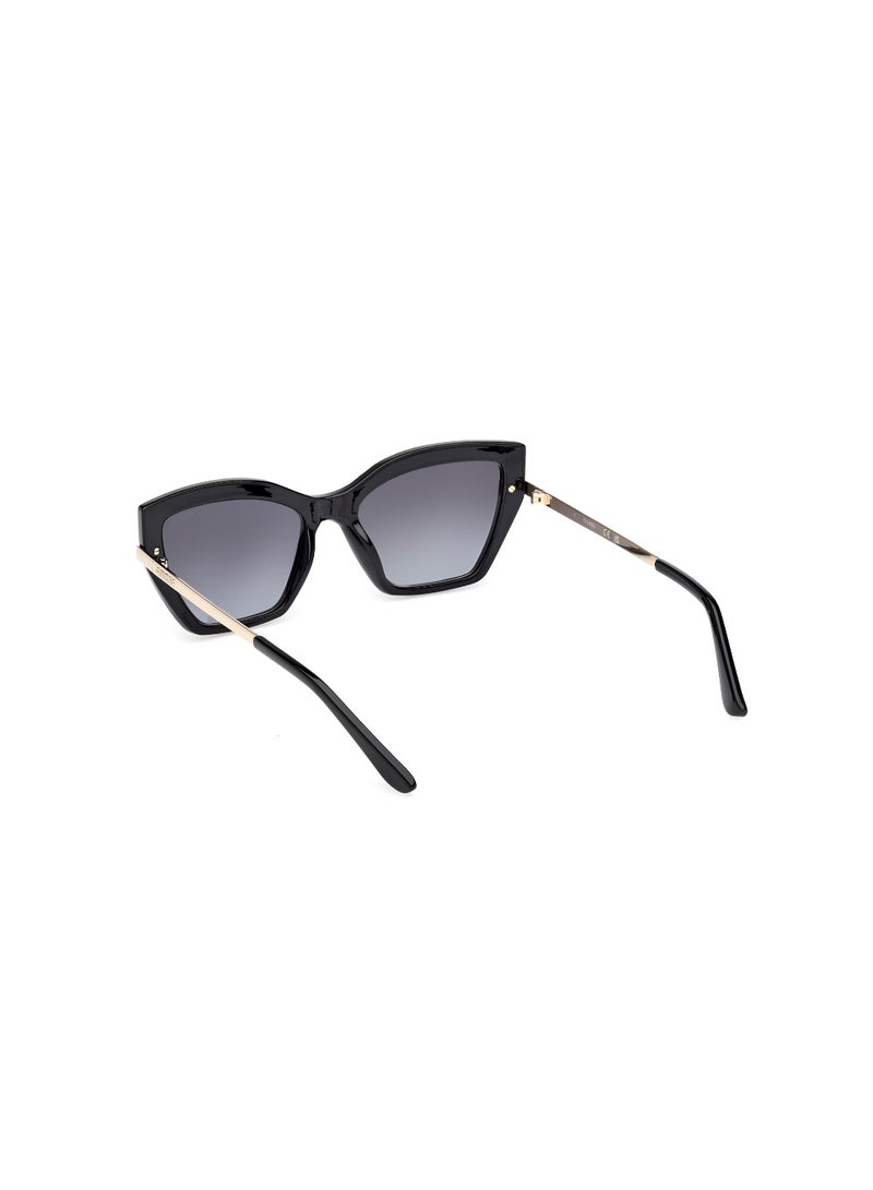 GUESS FULL RIM FEMALE RECTANGULAR BLACK INJECTED SUNGLASSES - Image 3