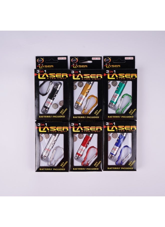 Generic - Multi-function Laser Pointer Three-in-one Mini Gift Money Detector LED Portable Anti-counterfeiting Detection UV Lamp Boxed-Color:White - Image 1