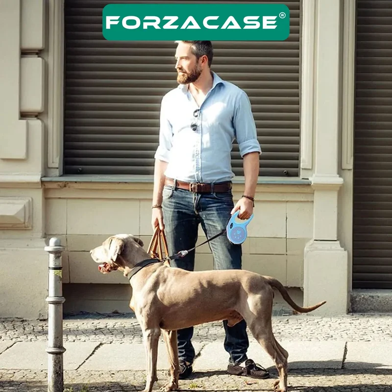 Forzacase Paw Patterned 3 Meter Automatic Retractable Dog Leash Mixed Color 1 Piece - FC859