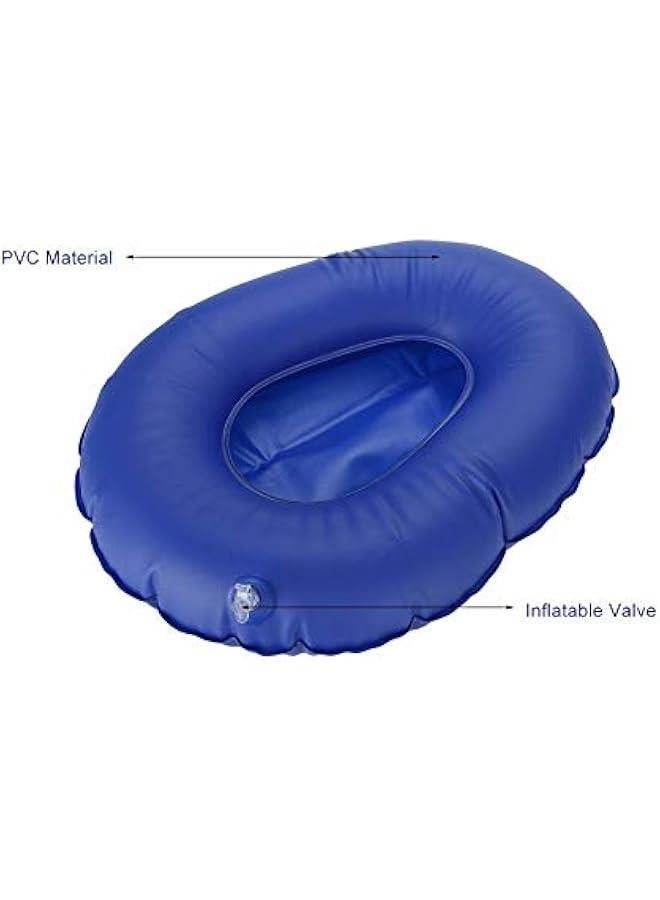 Professional Air Inflatable Potty Blue Seat Cushion Portative Chair Cushion Foldable Back Cushion - Image 3